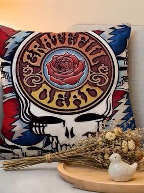 Grateful Dead Cushion Cover Soft Decorative Home Decor Pillow Case for Sofa